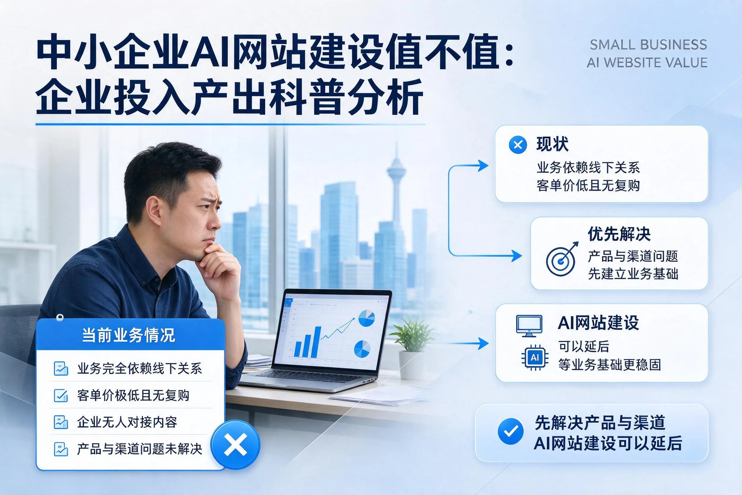 中小企业AI网站建设值不值：白杨企业投入产出科普分析