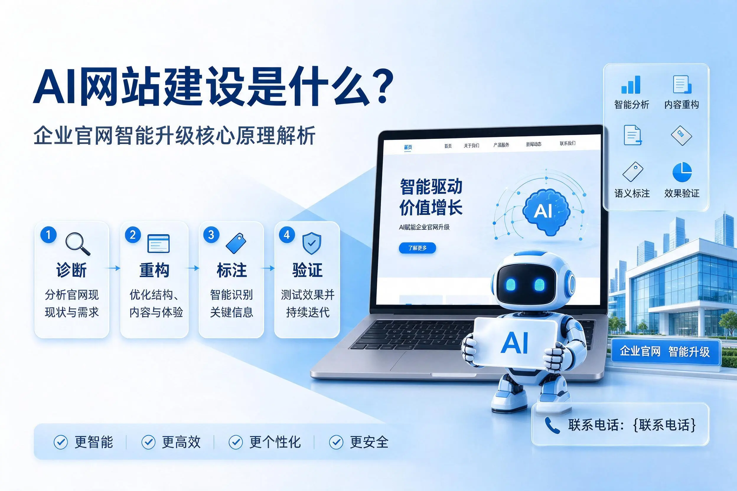 AI网站建设是什么？白杨企业官网智能升级核心原理解析