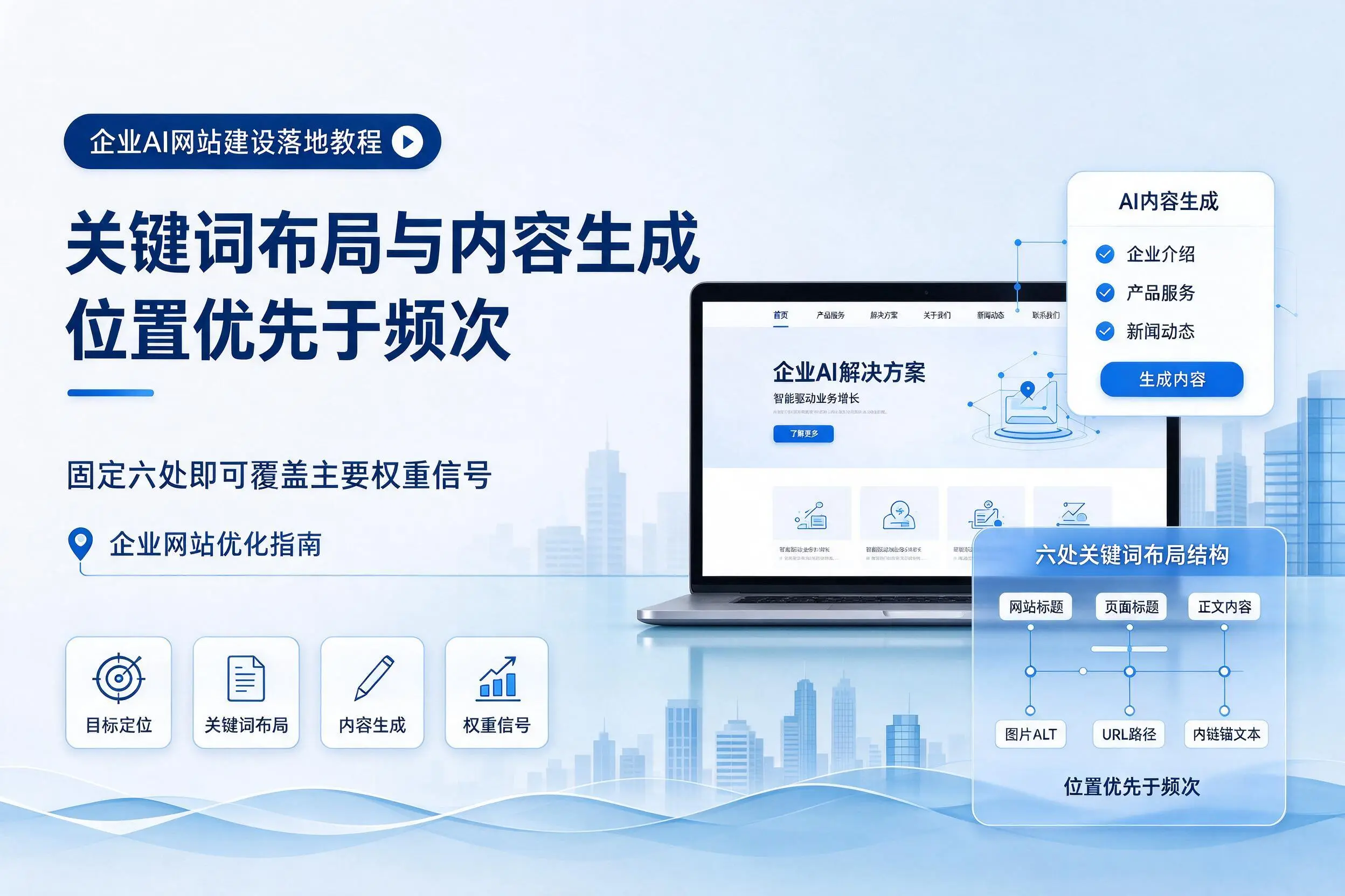 白杨企业AI网站建设落地教程：关键词布局与内容生成